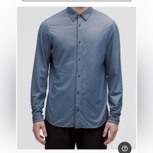 Lululemon men's Commission Long Sleeve shirt mineral blue size medium
